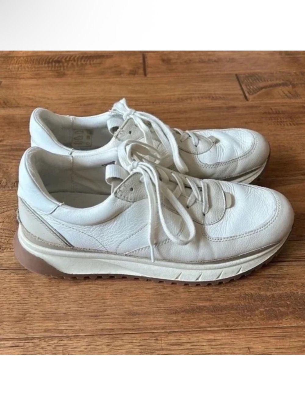 Madewell MWL Kickoff Trainer Sneakers in Antique Cream Multi Womens Size 9.5